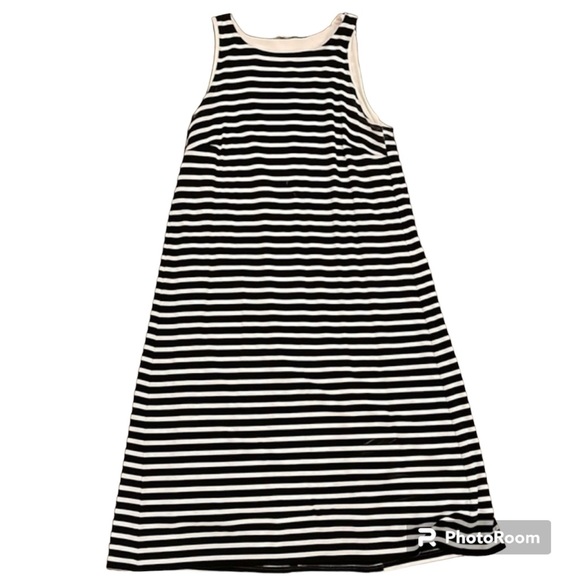 Lauren Ralph Lauren Dresses & Skirts - LAUREN RALPH LAUREN Black White Stripe Swing Sleeveless Lined Dress Size Small